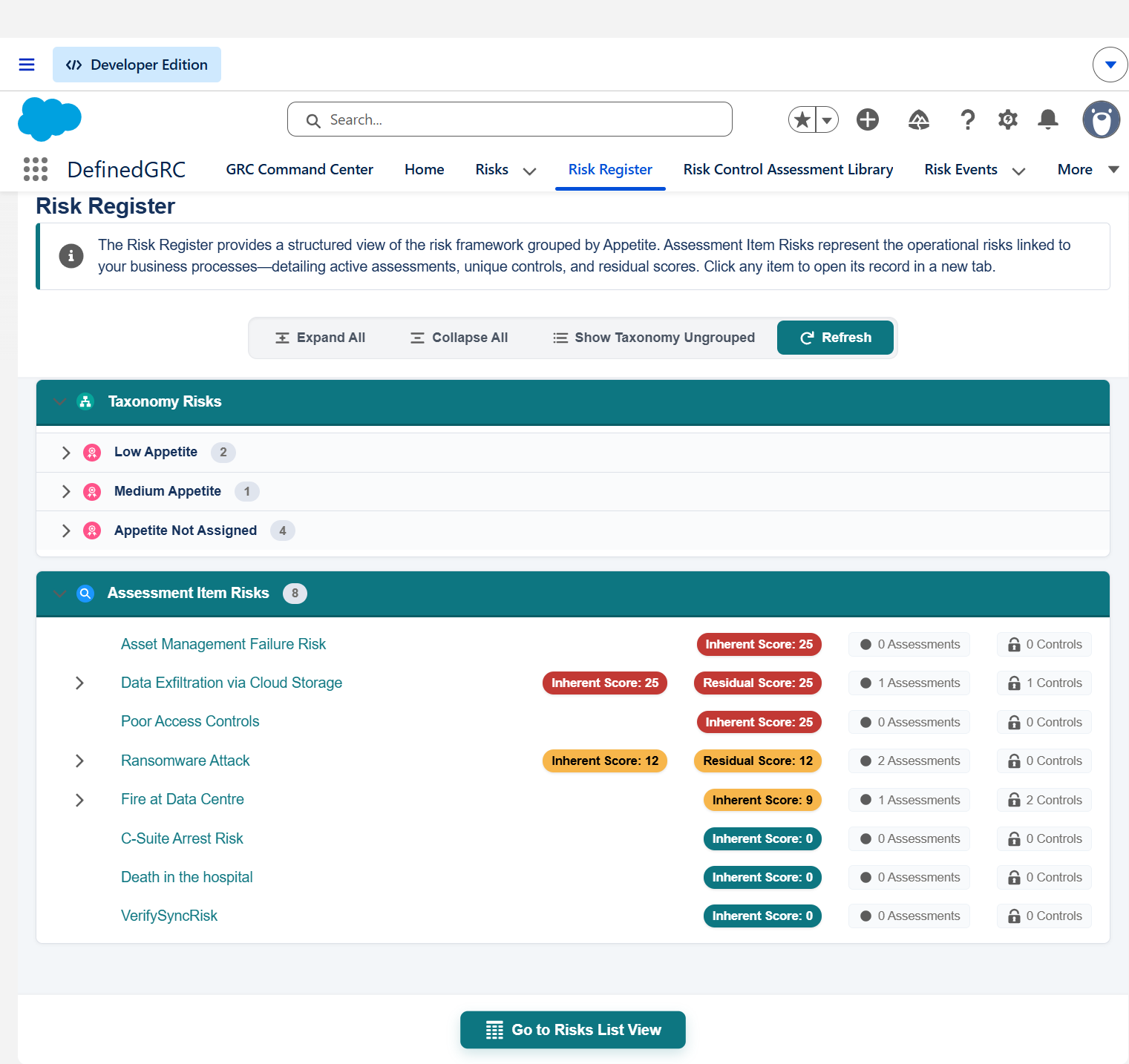 Risk Register